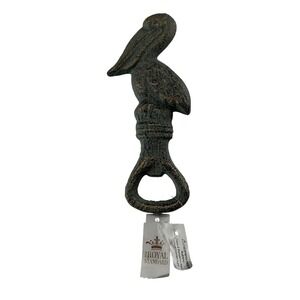 The Royal Standard Rustic Cast Iron Pelican Bottle Opener Coastal Barware NEW‎
